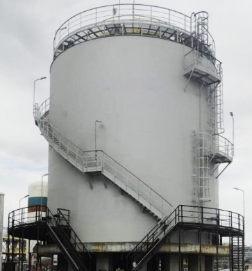 Изотермический резервуар для хранения жидкого азота объемом 1200 м3