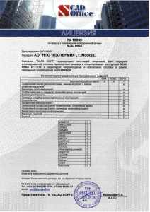 SCAD Лицензия