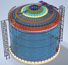 Изотермический резервуар для хранения жидкого аммиака вместимостью 10 000 тонн